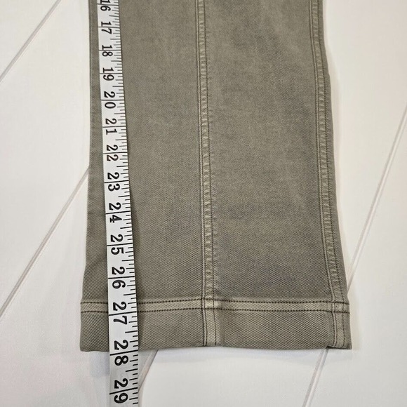 Spanx Size XL Stretch Twill Straight Leg Pant Olive Green Pull-On Stretch 20399R - Picture 8 of 9